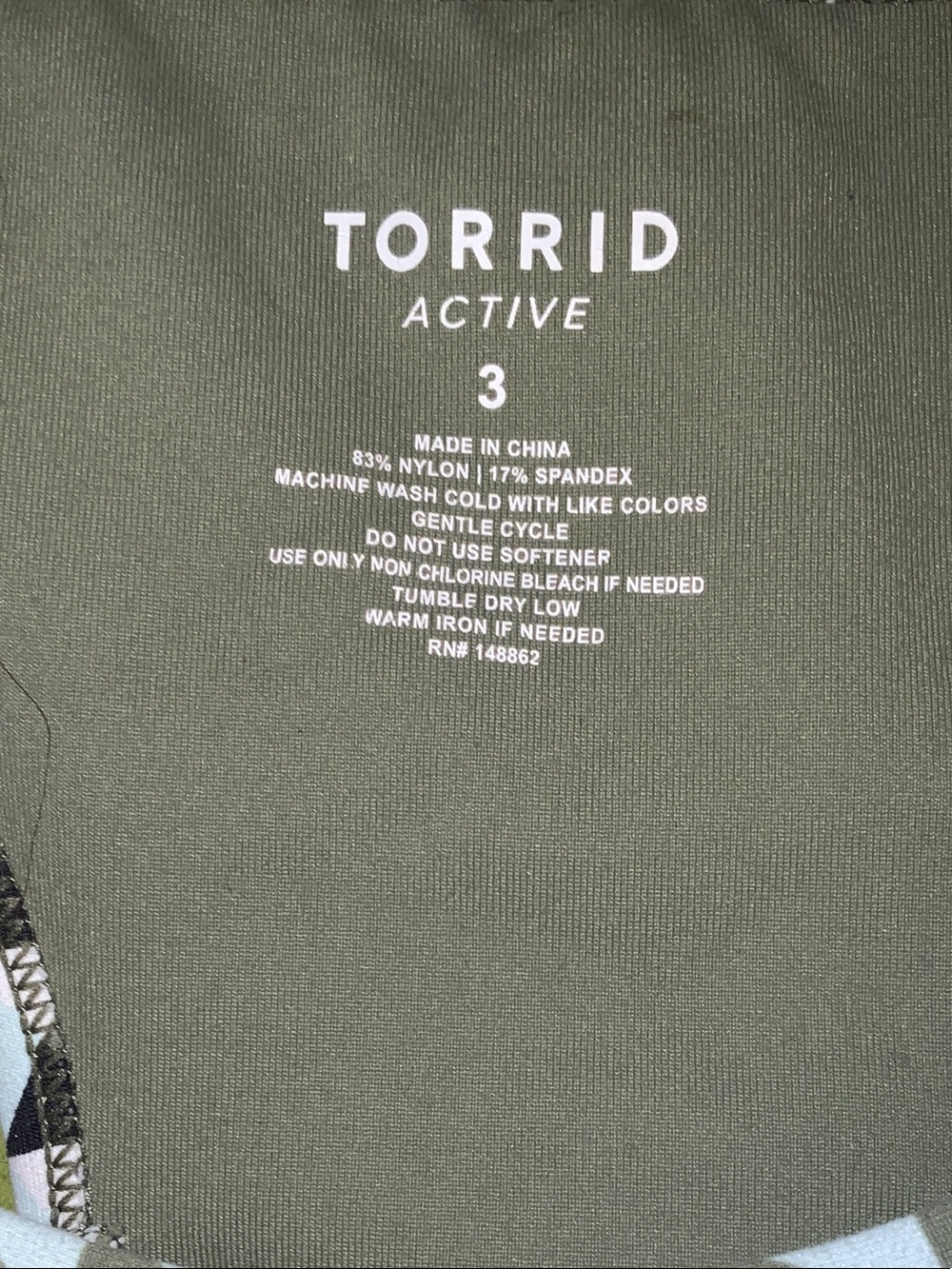 Torrid Geometric Racerback Sports Bra - Picture 2 of 7